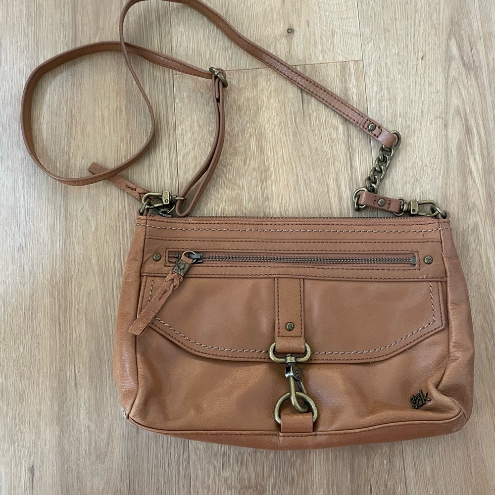 The Sak Tan Leather Crossbody Bag